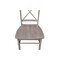International Concepts Set of 2 X-Back Chairs with Solid Wood Seats, Washed Gray Taupe C09-613P - alternate 4